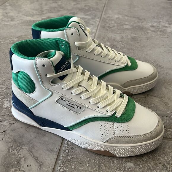 Scotch & Soda Court Cup Hi-Top Sneakers, White, New, Size EU 42 US 9 - Picture 4 of 16